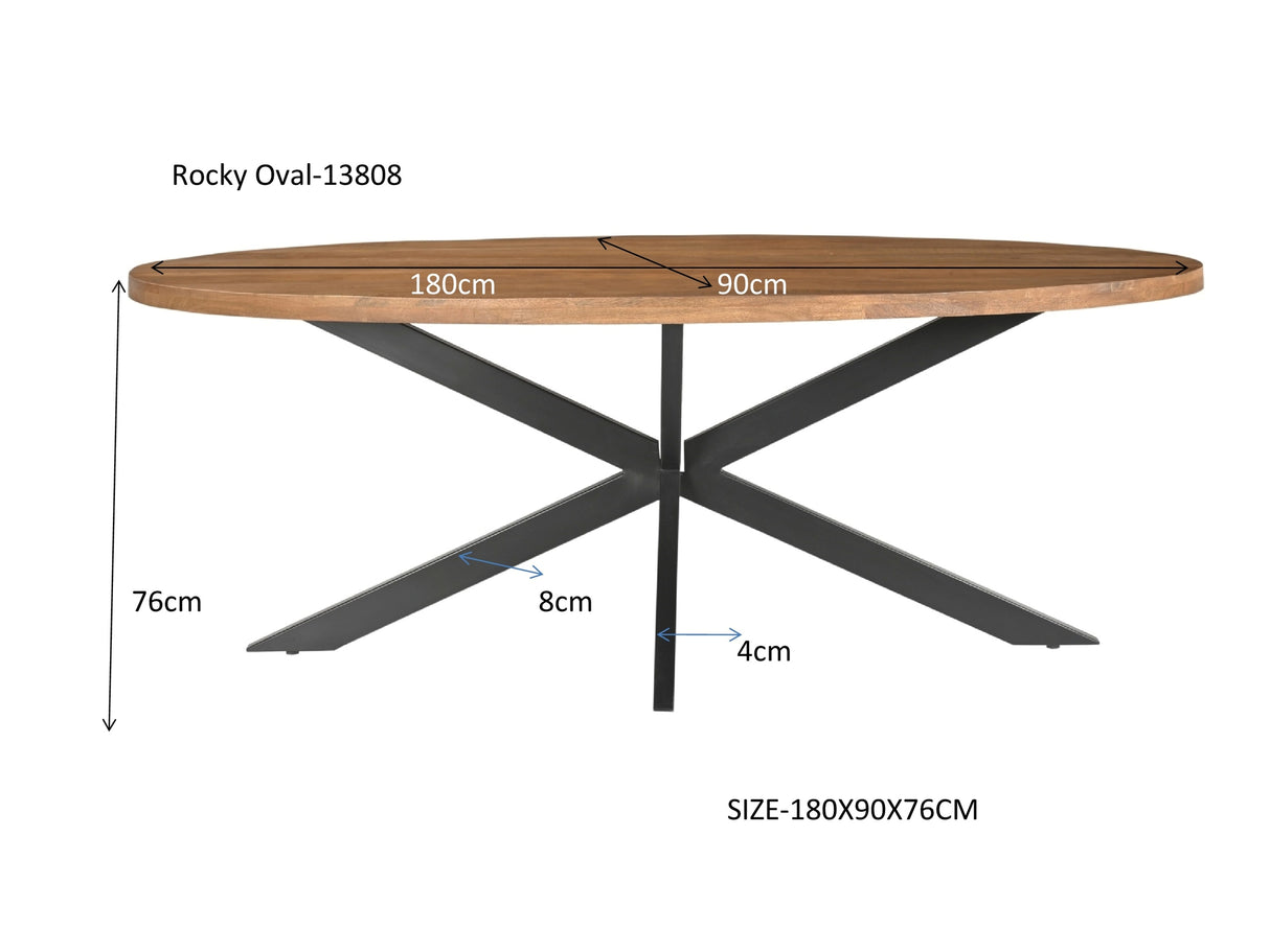 Rocky Oval 180 cm