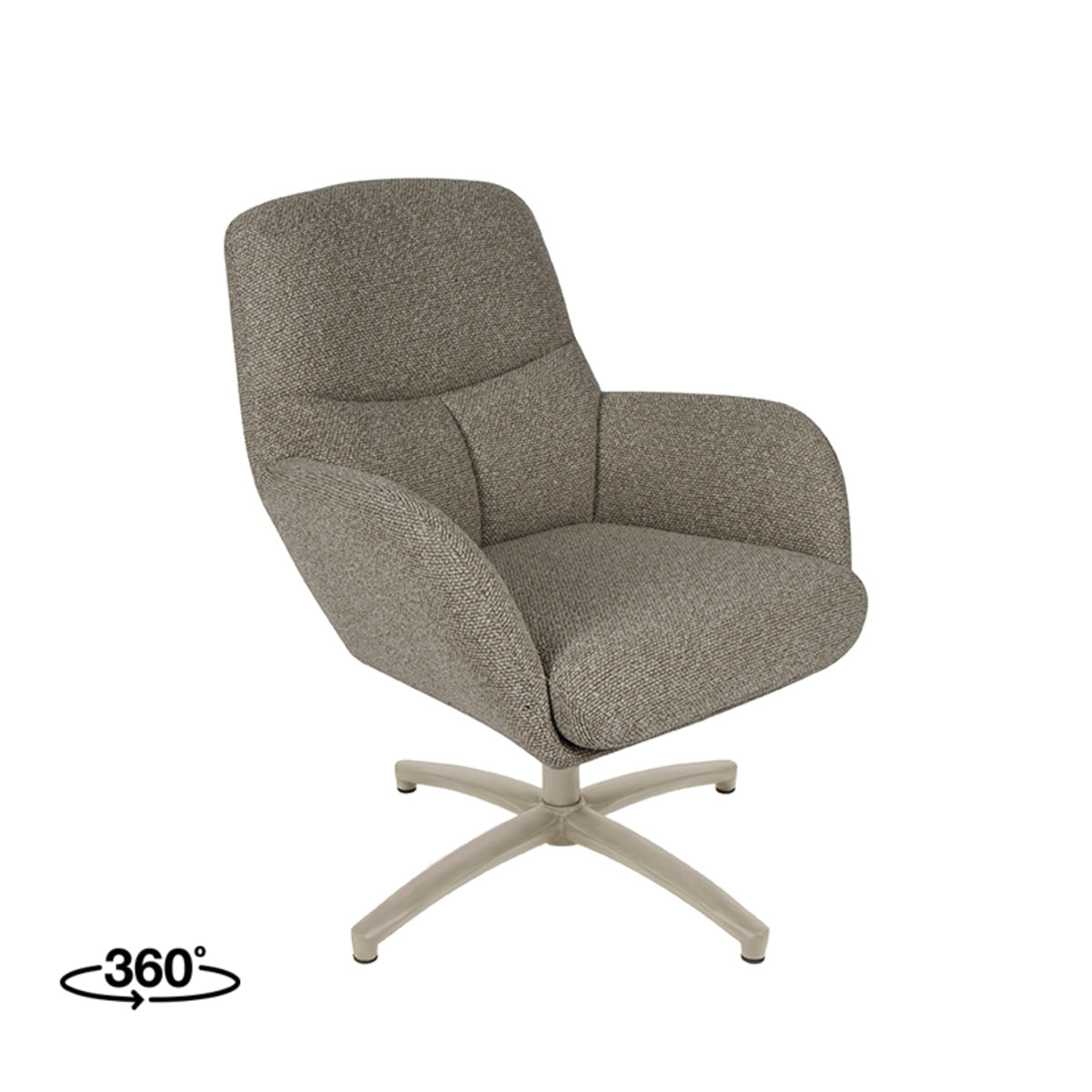 LABEL51 Fauteuil Chill Zone - Truffel grijs - Boucle van LABEL51 – Luxe comfort op maat van PureWonen. Vraag naar de beste prijs.