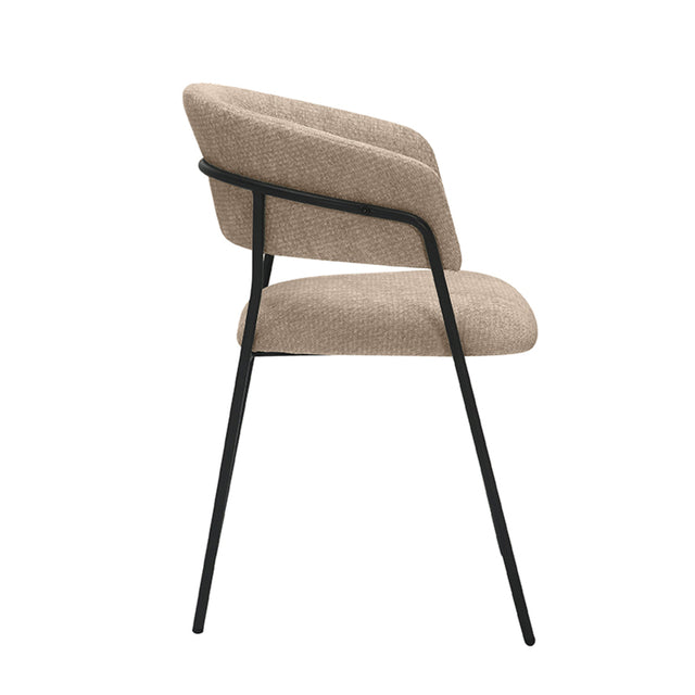 LABEL51 Eetkamerstoel Luuk - Clay - Elite - Black Frame van LABEL51 – Luxe comfort op maat van PureWonen. Vraag naar de beste prijs.