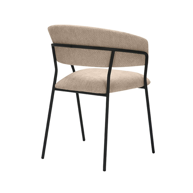 LABEL51 Eetkamerstoel Luuk - Clay - Elite - Black Frame van LABEL51 – Luxe comfort op maat van PureWonen. Vraag naar de beste prijs.