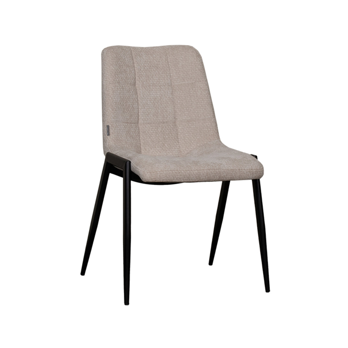 LABEL51 Eetkamerstoel Noor - Naturel - Elite - Black Frame