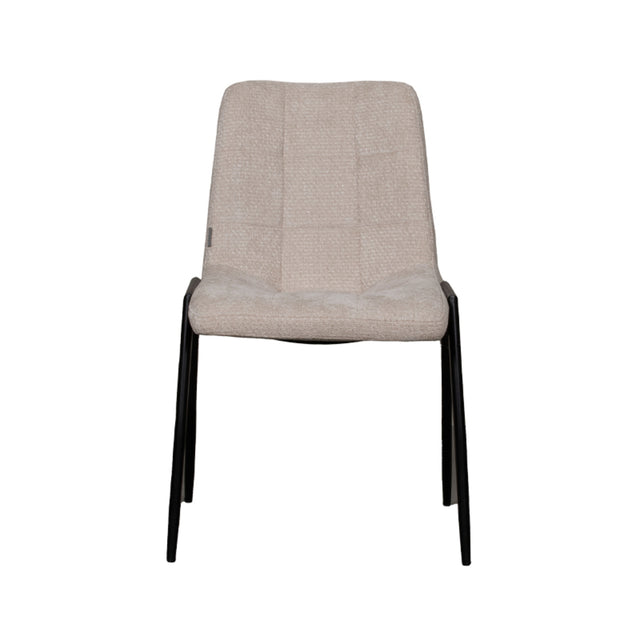 LABEL51 Eetkamerstoel Noor - Naturel - Elite - Black Frame