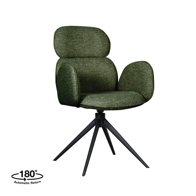 LABEL51 Eetkamerstoel Vidar - Forest - Boucle van LABEL51 – Luxe comfort op maat van PureWonen. Vraag naar de beste prijs.