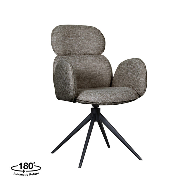 LABEL51 Eetkamerstoel Vidar - Truffel grijs - Boucle van LABEL51 – Luxe comfort op maat van PureWonen. Vraag naar de beste prijs.