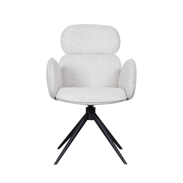 LABEL51 Eetkamerstoel Vidar - Naturel - Boucle van LABEL51 – Luxe comfort op maat van PureWonen. Vraag naar de beste prijs.