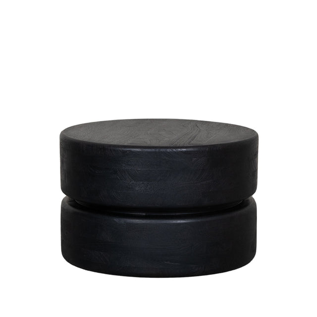 LABEL51 Salontafel Milly - Zwart - Mangohout - 50 cm van LABEL51 - laagste prijs offerte van PureWonen