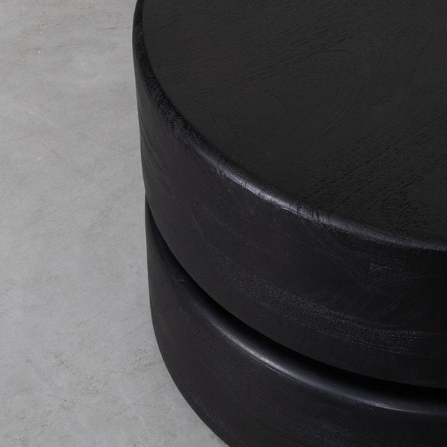 LABEL51 Salontafel Milly - Zwart - Mangohout - 50 cm van LABEL51 - laagste prijs offerte van PureWonen