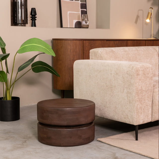 LABEL51 Salontafel Milly - Espresso - Mangohout - 50 cm van LABEL51 - laagste prijs offerte van PureWonen