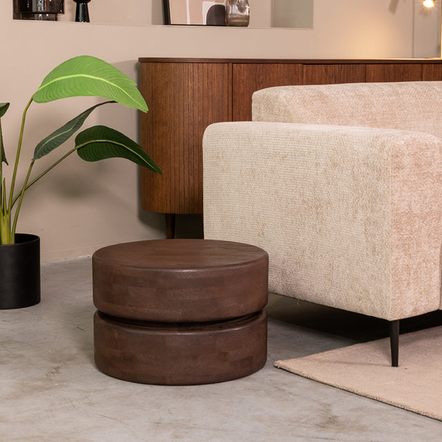 LABEL51 Salontafel Milly - Espresso - Mangohout - 50 cm van LABEL51 - laagste prijs offerte van PureWonen