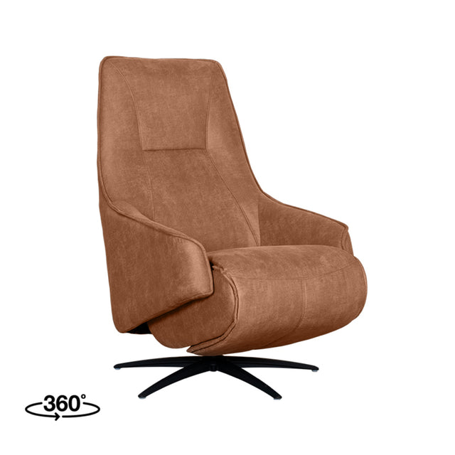 LABEL51 Fauteuil Odense - Cognac - Micro Suede van LABEL51 – Luxe comfort op maat van PureWonen. Vraag naar de beste prijs.