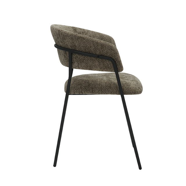 LABEL51 Eetkamerstoel Luuk - Hunter - Elite - Black Frame