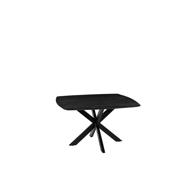 LABEL51 Eetkamertafel Blake - Zwart - Mangohout - 130x130 cm van LABEL51 – Luxe comfort op maat van PureWonen. Vraag naar de beste prijs.