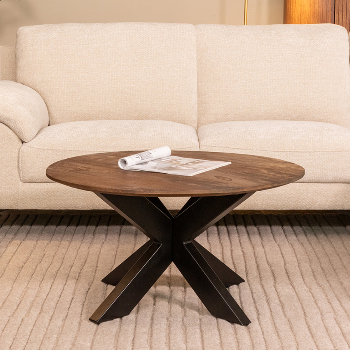 LABEL51 Salontafel Otis - Espresso - Mangohout - 80 cm van LABEL51 – Luxe comfort op maat van PureWonen. Vraag naar de beste prijs.