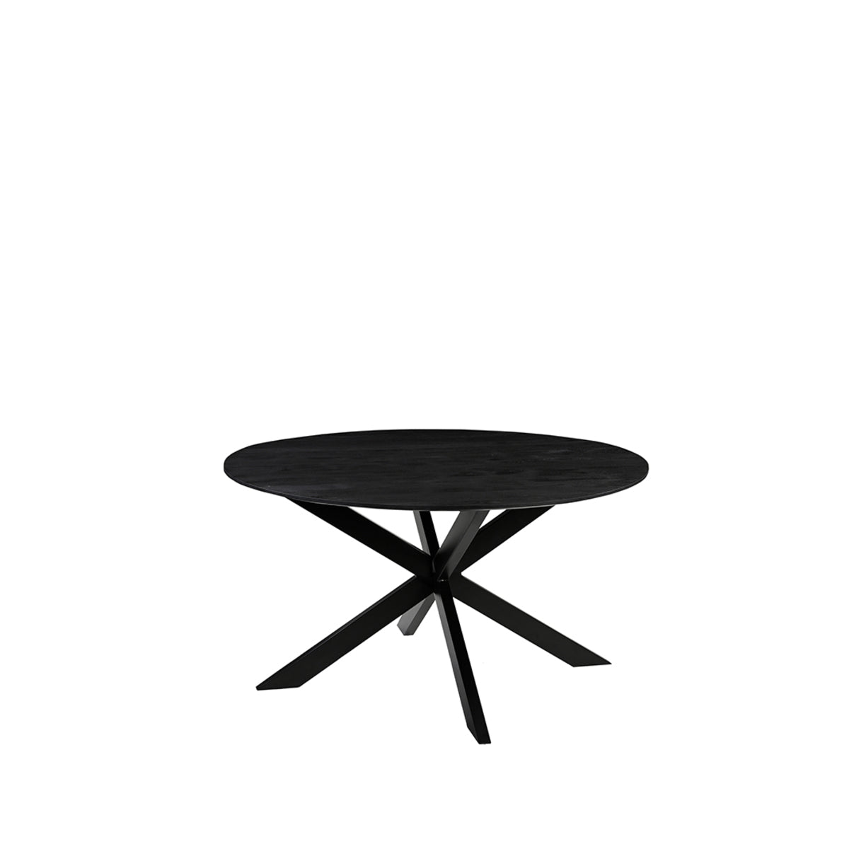 LABEL51 Eetkamertafel Otis - Zwart - Mangohout - 130 cm - Rond van LABEL51 – Luxe comfort op maat van PureWonen. Vraag naar de beste prijs.