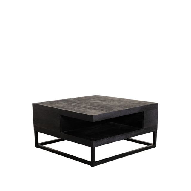 LABEL51 Salontafel Cube - Zwart - Mangohout - 80 cm van LABEL51 – Luxe comfort op maat van PureWonen. Vraag naar de beste prijs.