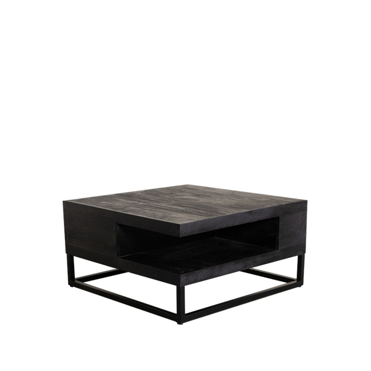 LABEL51 Salontafel Cube - Zwart - Mangohout - 80 cm van LABEL51 – Luxe comfort op maat van PureWonen. Vraag naar de beste prijs.