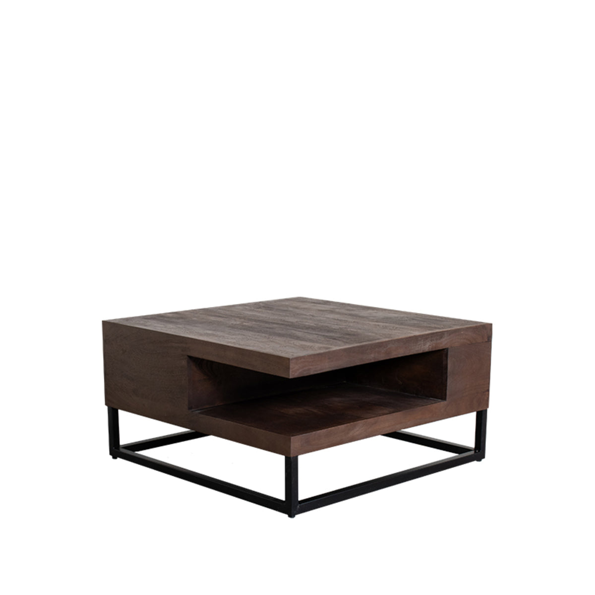LABEL51 Salontafel Cube - Espresso - Mangohout - 80 cm van LABEL51 – Luxe comfort op maat van PureWonen. Vraag naar de beste prijs.