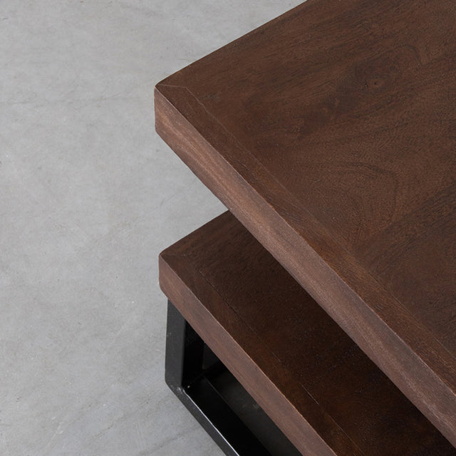 LABEL51 Salontafel Cube - Espresso - Mangohout - 80 cm van LABEL51 – Luxe comfort op maat van PureWonen. Vraag naar de beste prijs.