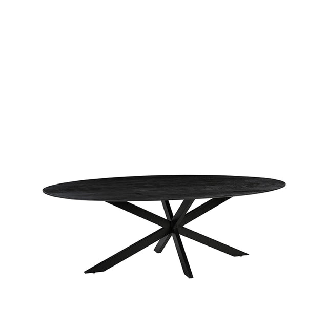 LABEL51 Eetkamertafel James - Zwart - Mangohout - 210 cm - Ovaal van LABEL51 – Luxe comfort op maat van PureWonen. Vraag naar de beste prijs.