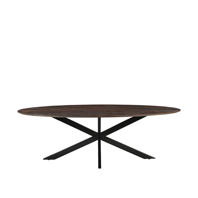 LABEL51 Eetkamertafel James - Espresso - Mangohout - 240 cm - Ovaal van LABEL51 – Luxe comfort op maat van PureWonen. Vraag naar de beste prijs.