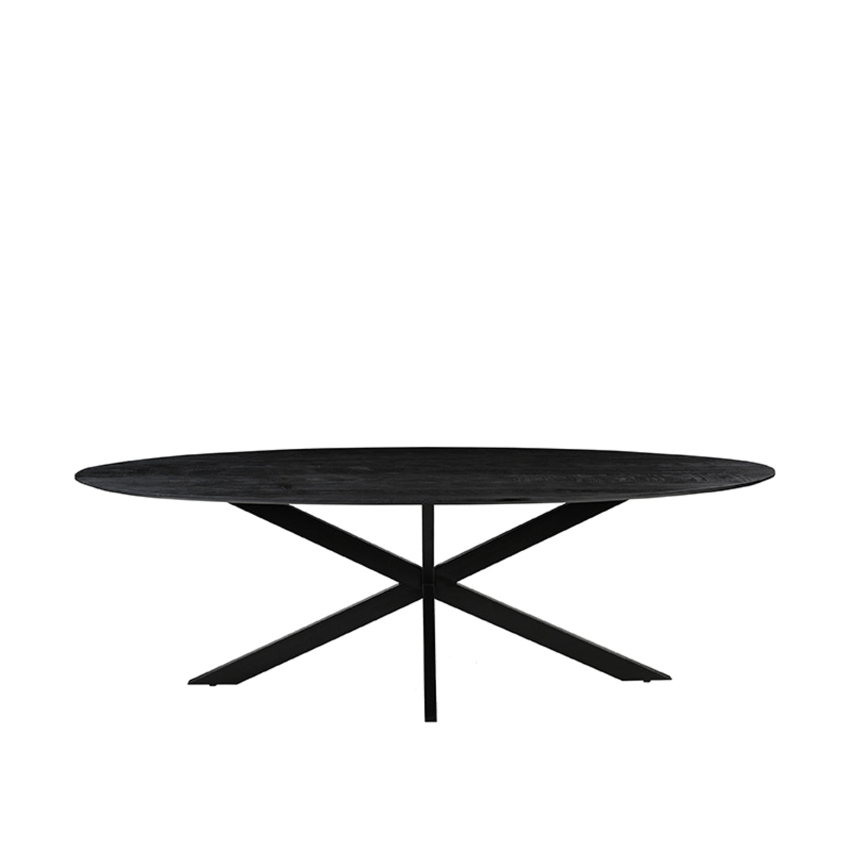 LABEL51 Eetkamertafel James - Zwart - Mangohout - 240 cm - Ovaal van LABEL51 - laagste prijs offerte van PureWonen