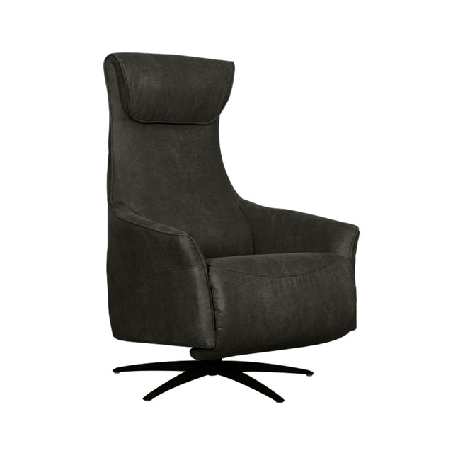 LABEL51 Fauteuil Lund - Antraciet - Micro Suede - One Size