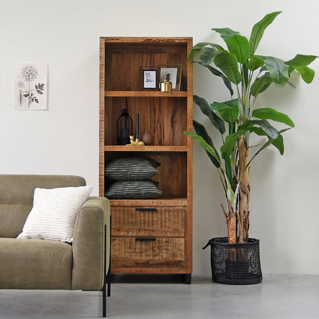 LABEL51 Boekkast Glasgow - Rough - Mangohout - Boekkast van LABEL51 – Luxe comfort op maat van PureWonen. Vraag naar de beste prijs.