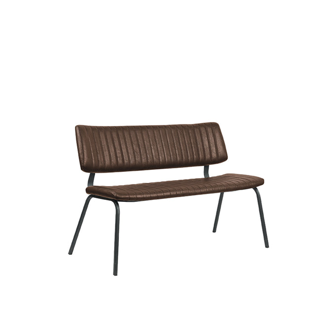 LABEL51 Eetkamerbank Gusto - Bruin - PU-Leder - 120 cm van LABEL51 – Luxe comfort op maat van PureWonen. Vraag naar de beste prijs.