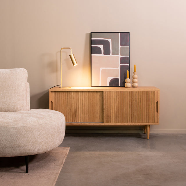 LABEL51 Tv-meubel Jule - Naturel - Eiken - Tv-Meubel 130 cm van LABEL51 – Luxe comfort op maat van PureWonen. Vraag naar de beste prijs.