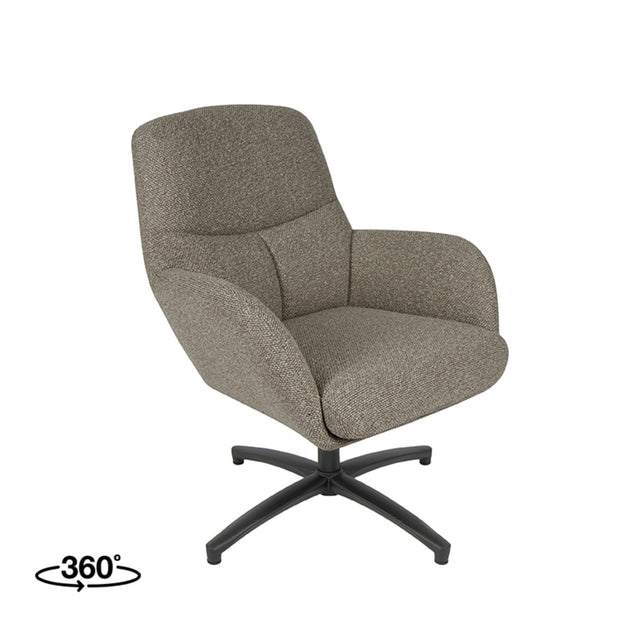 LABEL51 Fauteuil Chill Zone - Truffel grijs - Boucle van LABEL51 – Luxe comfort op maat van PureWonen. Vraag naar de beste prijs.
