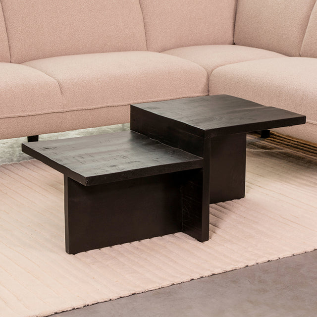 LABEL51 Salontafel Skip - Zwart - Mangohout - 90 cm van LABEL51 – Luxe comfort op maat van PureWonen. Vraag naar de beste prijs.