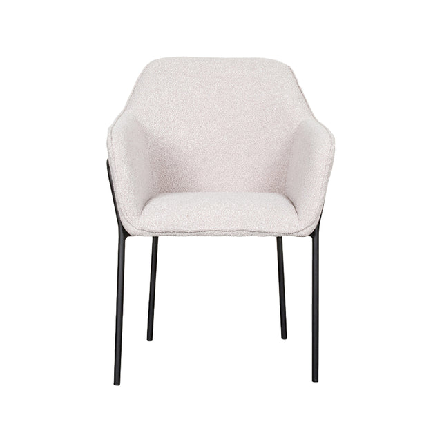 LABEL51 Eetkamerstoel Dexter - Naturel - Boucle van LABEL51 – Luxe comfort op maat van PureWonen. Vraag naar de beste prijs.