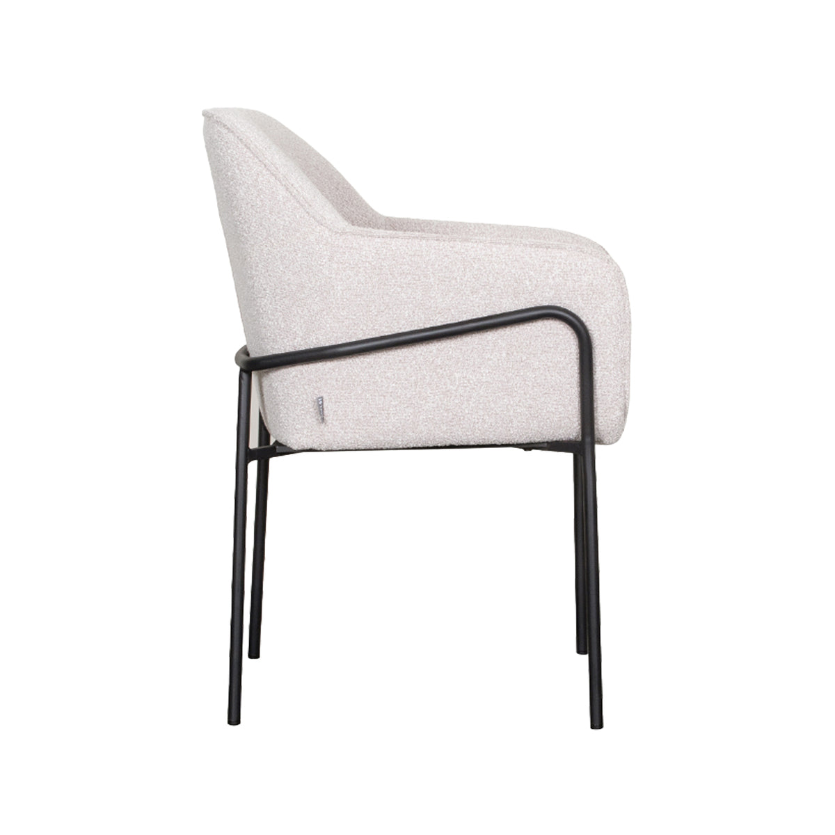 LABEL51 Eetkamerstoel Dexter - Naturel - Boucle van LABEL51 – Luxe comfort op maat van PureWonen. Vraag naar de beste prijs.