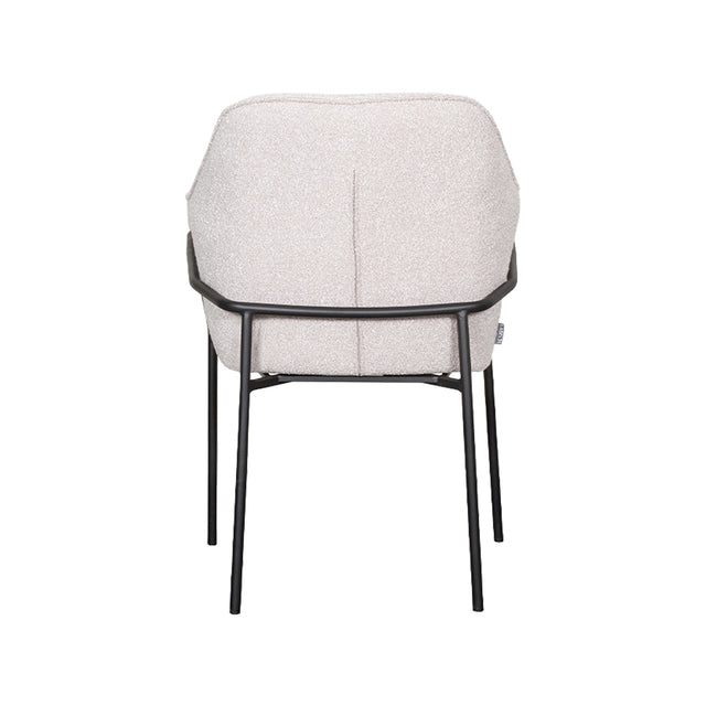 LABEL51 Eetkamerstoel Dexter - Naturel - Boucle van LABEL51 – Luxe comfort op maat van PureWonen. Vraag naar de beste prijs.