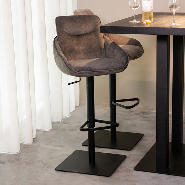 LABEL51 Barkruk Beauty - Antraciet - Cosmo - Gaslift van LABEL51 - laagste prijs offerte van PureWonen