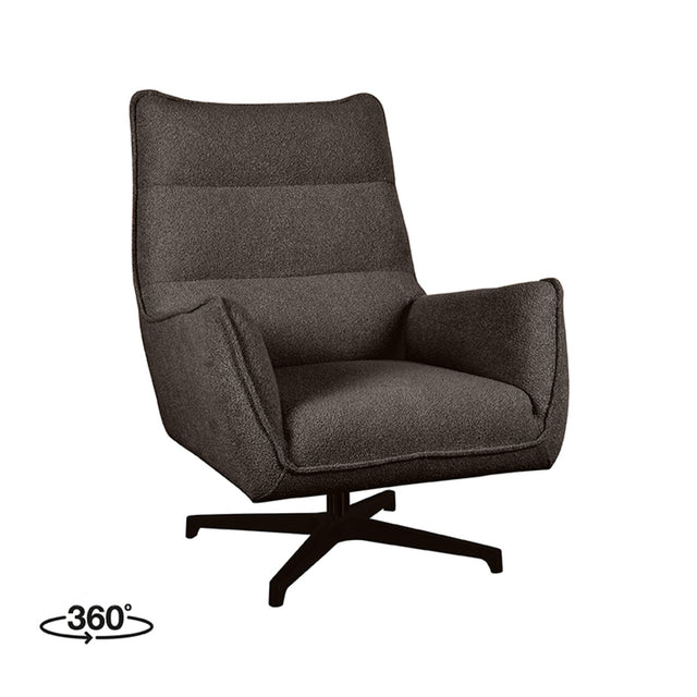 LABEL51 Fauteuil Rodia - Bruin - Boucle van LABEL51 – Luxe comfort op maat van PureWonen. Vraag naar de beste prijs.