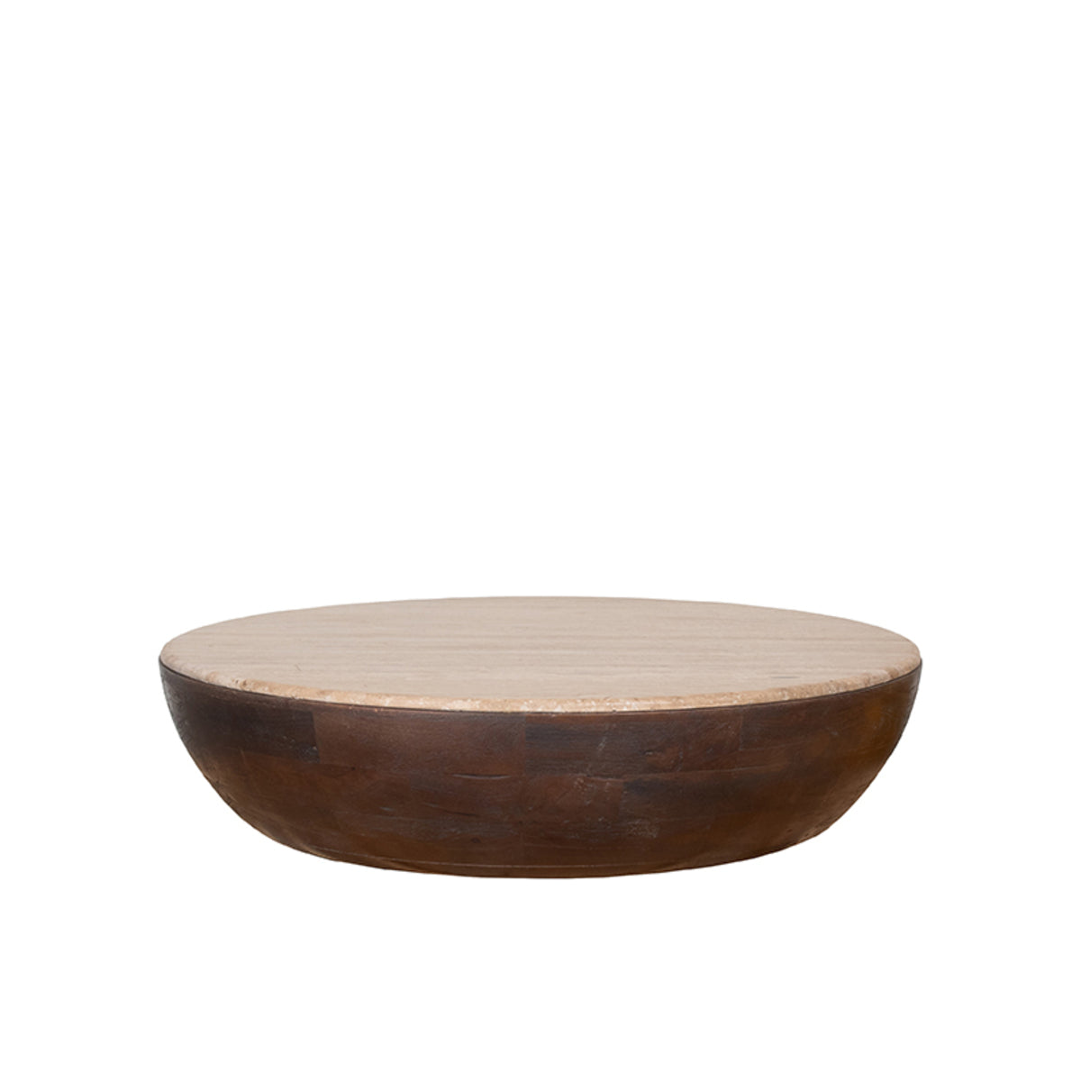 LABEL51 Salontafel Bowl - Espresso - Travertin van LABEL51 – Luxe comfort op maat van PureWonen. Vraag naar de beste prijs.