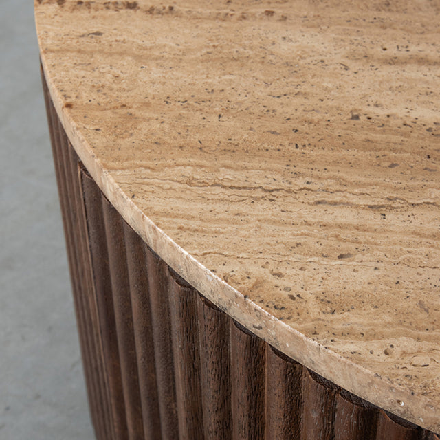 LABEL51 Salontafel Ribble - Espresso - Travertin van LABEL51 – Luxe comfort op maat van PureWonen. Vraag naar de beste prijs.