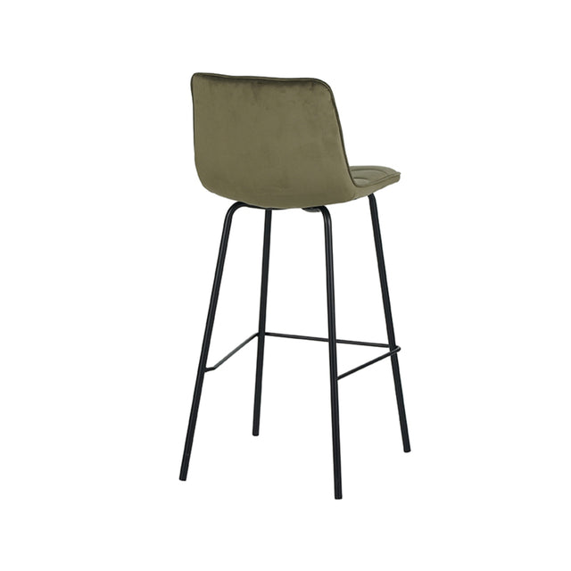 LABEL51 Barkruk Bistro - Hunter - Fluweel van LABEL51 – Luxe comfort op maat van PureWonen. Vraag naar de beste prijs.