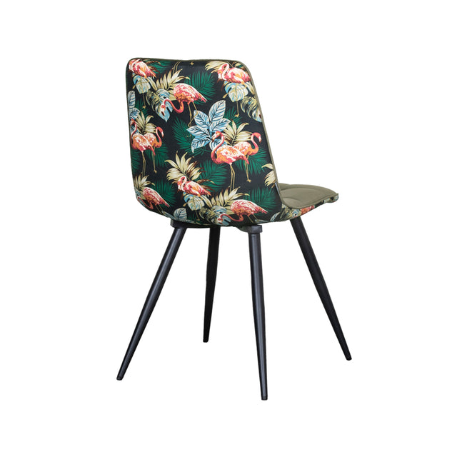 LABEL51 Eetkamerstoel Bistro - Multicolor - Fluweel - Black Frame