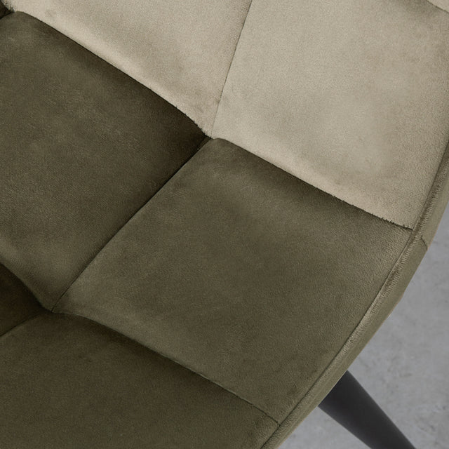 LABEL51 Eetkamerstoel Bistro - Hunter - Fluweel - Black Frame