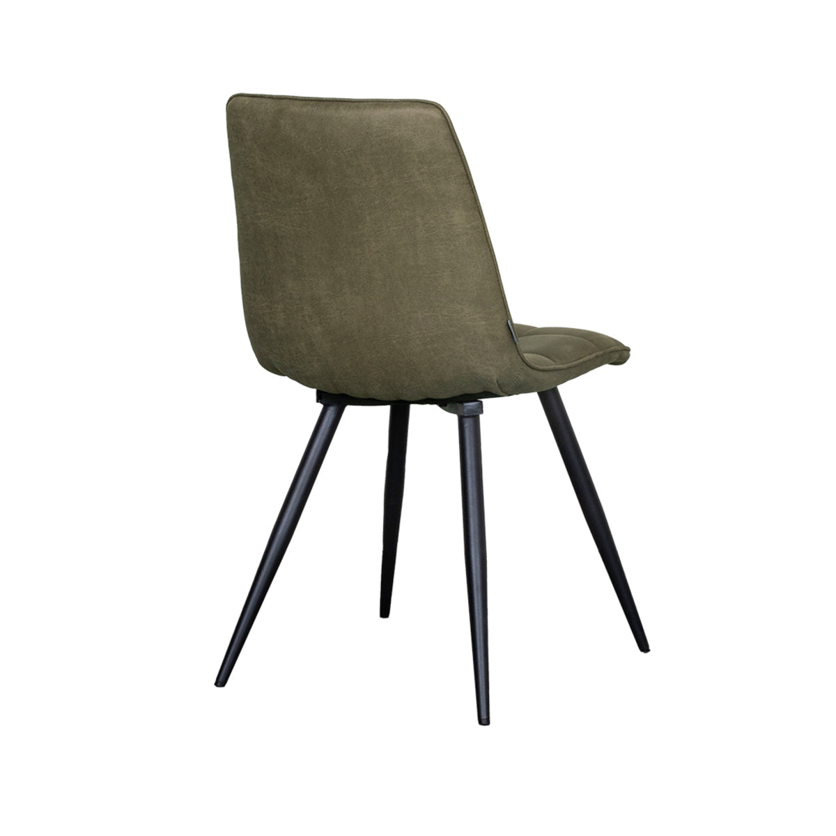 LABEL51 Eetkamerstoel Bistro - Moss - Micro Suede - Black Frame