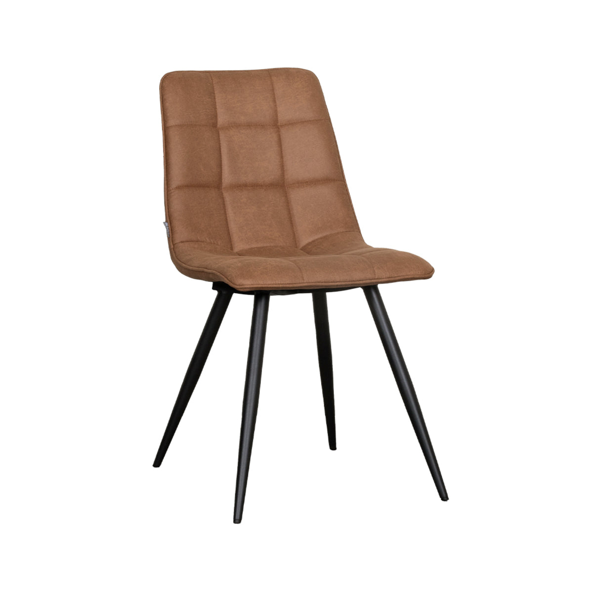 LABEL51 Eetkamerstoel Bistro - Cognac - Micro Suede - Black Frame van LABEL51 – Luxe comfort op maat van PureWonen. Vraag naar de beste prijs.
