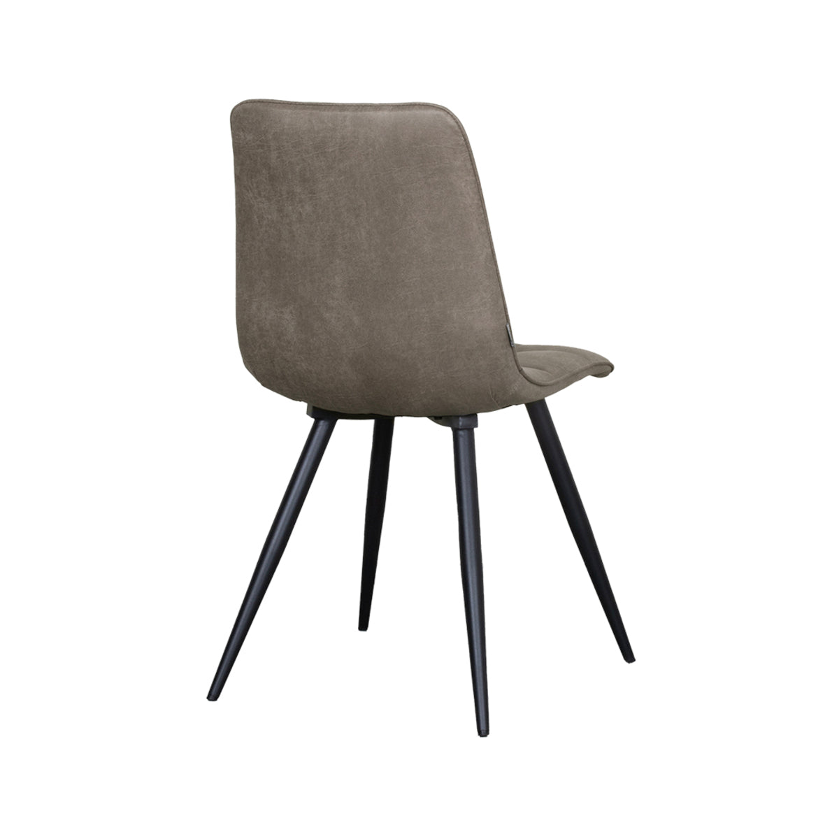 LABEL51 Eetkamerstoel Bistro - Taupe - Micro Suede - Black Frame van LABEL51 – Luxe comfort op maat van PureWonen. Vraag naar de beste prijs.