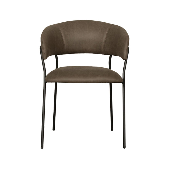 LABEL51 Eetkamerstoel Luuk - Moss - Micro Suede - Black Frame van LABEL51 – Luxe comfort op maat van PureWonen. Vraag naar de beste prijs.