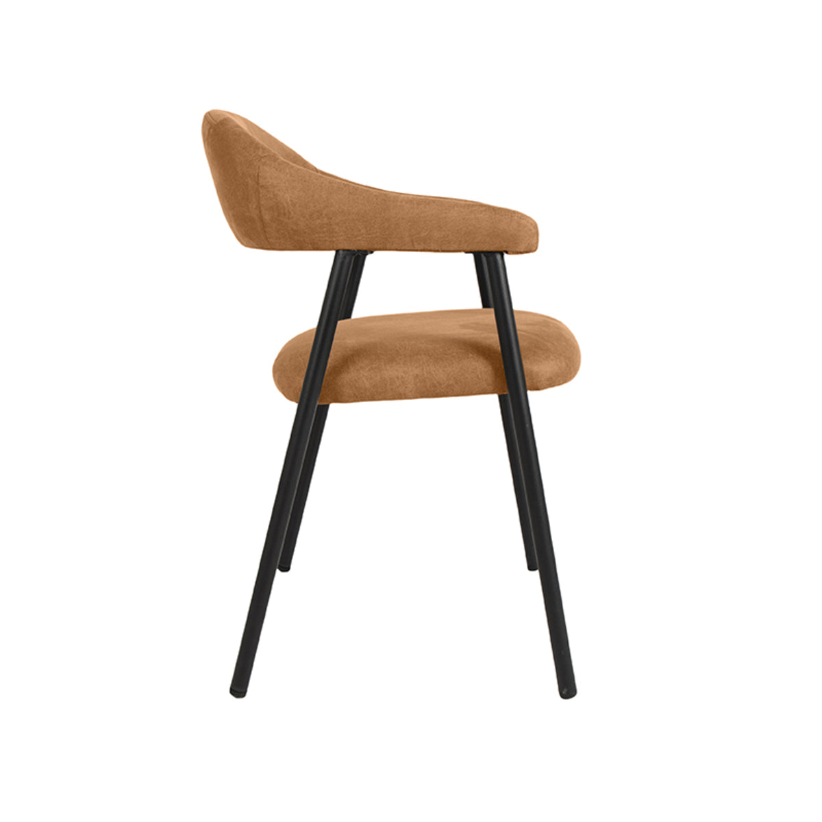 LABEL51 Eetkamerstoel Amaze - Cognac - Micro Suede van LABEL51 – Luxe comfort op maat van PureWonen. Vraag naar de beste prijs.