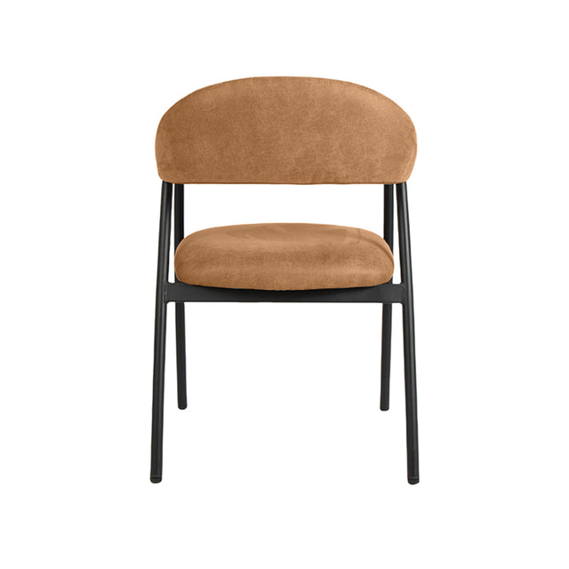 LABEL51 Eetkamerstoel Amaze - Cognac - Micro Suede van LABEL51 – Luxe comfort op maat van PureWonen. Vraag naar de beste prijs.