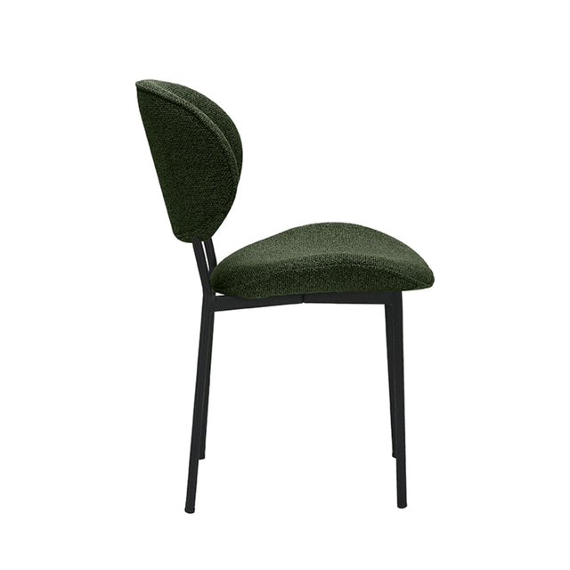 LABEL51 Eetkamerstoel Senn - Forest - Boucle - Black Frame
