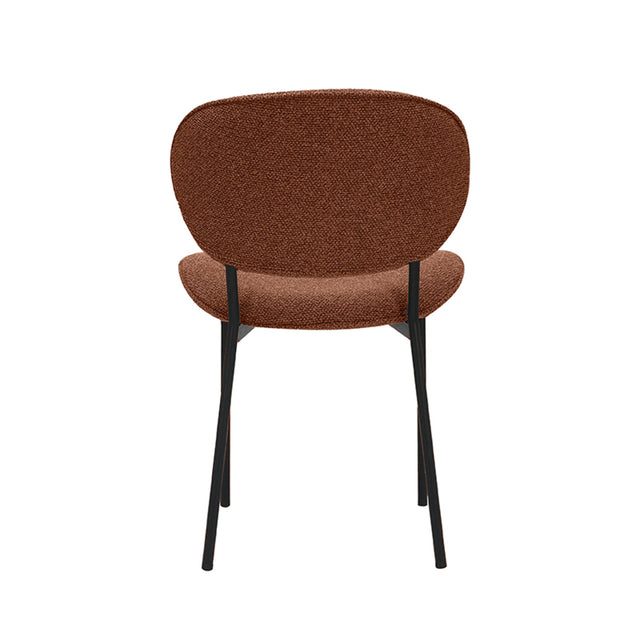 LABEL51 Eetkamerstoel Senn - Coral - Boucle - Black Frame