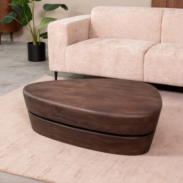 LABEL51 Salontafel Javi - Espresso - Mangohout - 130 cm van LABEL51 – Luxe comfort op maat van PureWonen. Vraag naar de beste prijs.